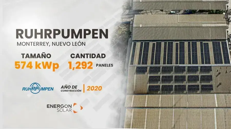 Proyecto solar Energon en Ruhrpumpen: 574 kWp, 2020