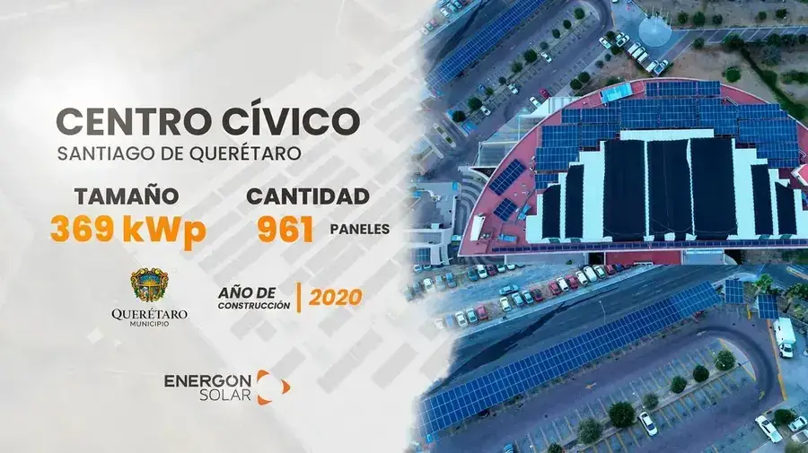Proyecto solar Energon en Centro Cívico: 369 kWp, 2020