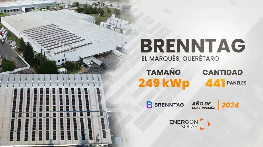 Proyecto solar Energon en Brenntag: 249 kWp, 2024